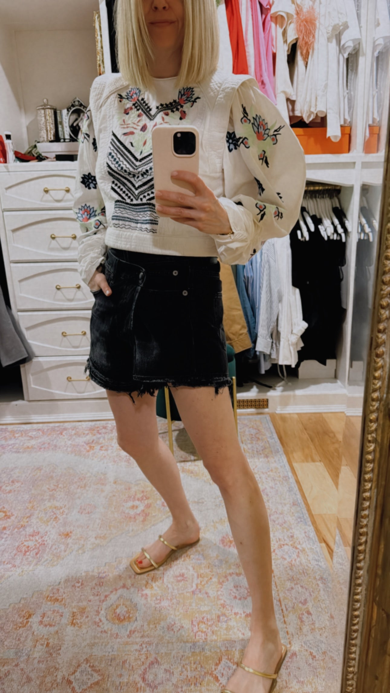 Maria Cher Embroidered Top