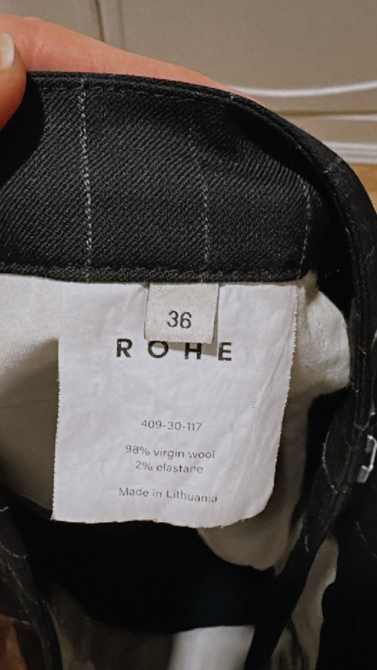 Róhe Wide Leg Pinstripe Trouser