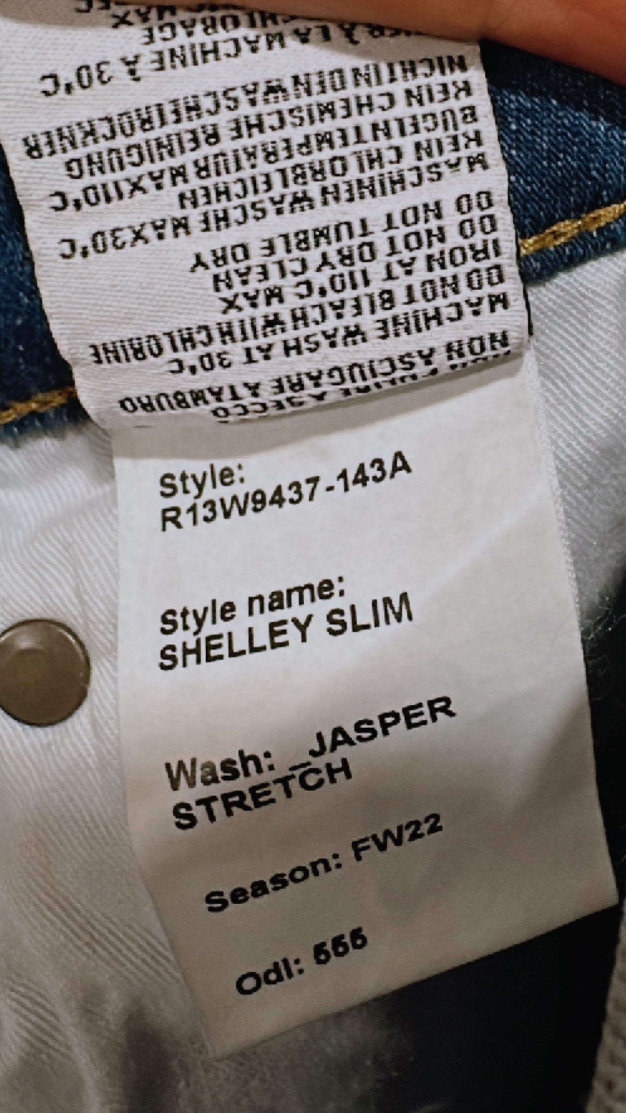 R13 'Shelley' Slim Denim