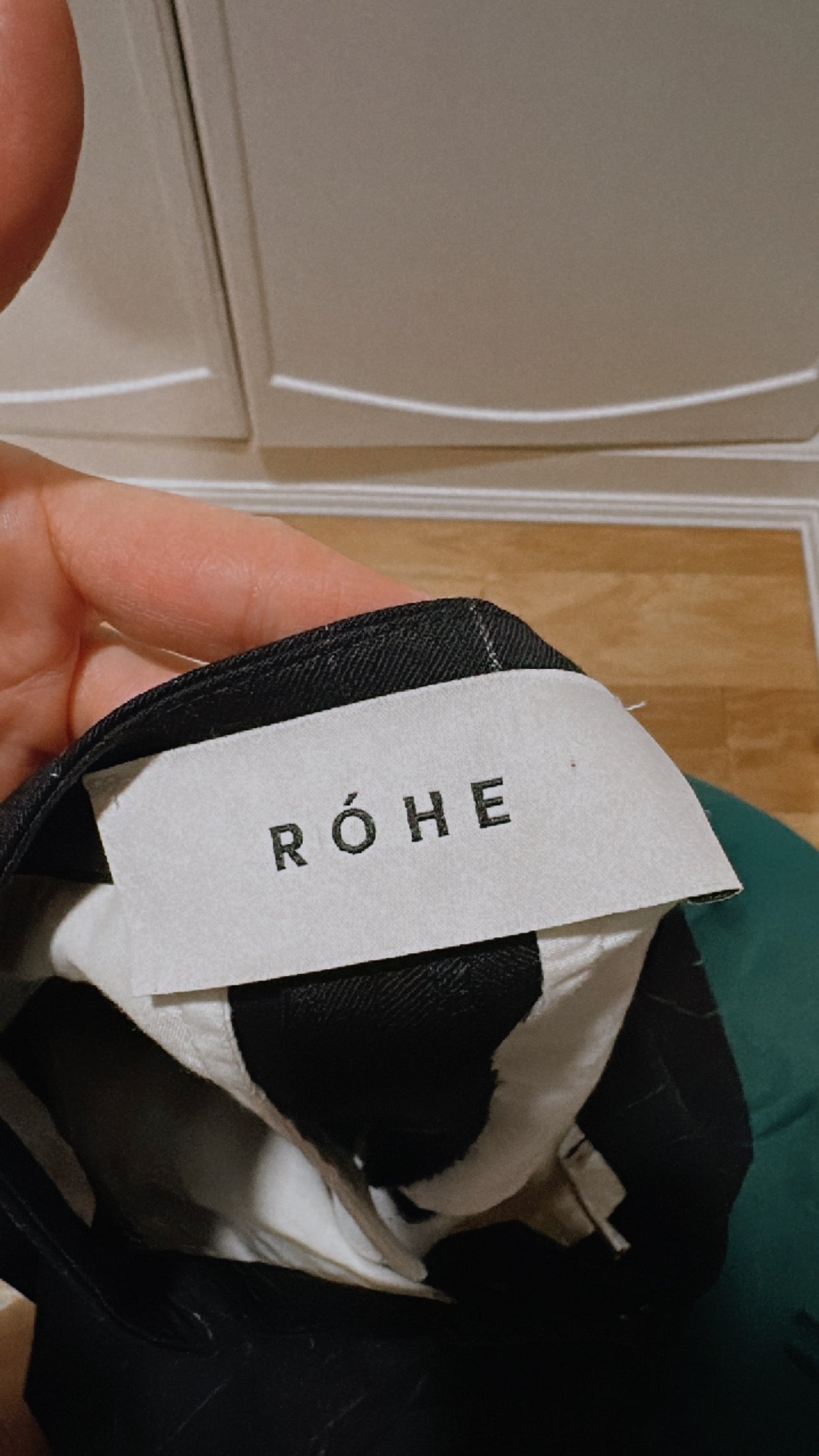 Róhe Wide Leg Pinstripe Trouser