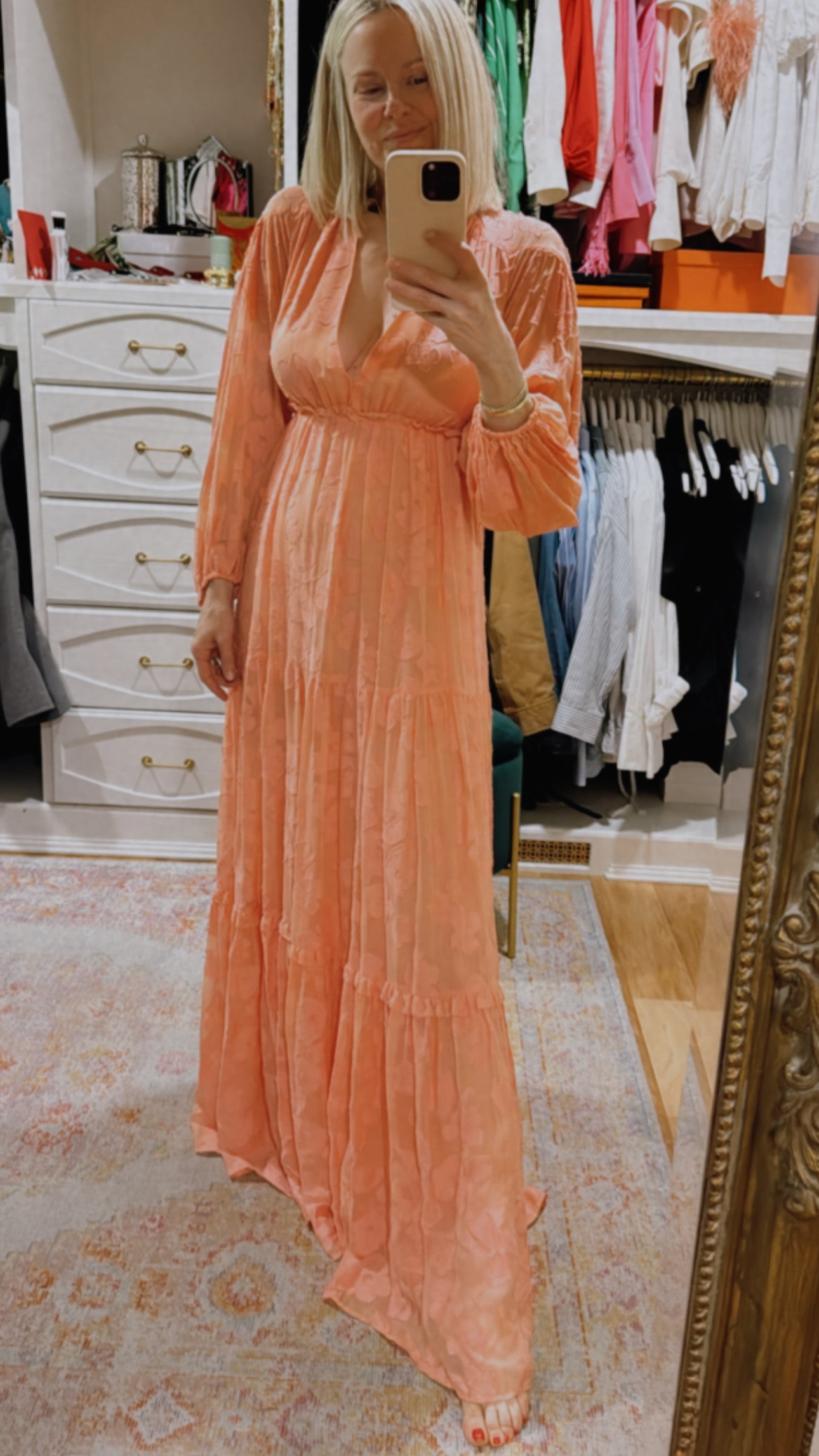 Ulla Johnson Rare Runway Margaux Fil Coupe Silk Maxi Dress