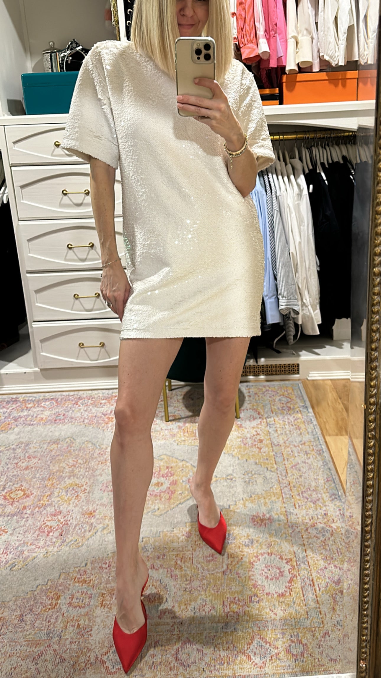 Sequins Tshirt dress