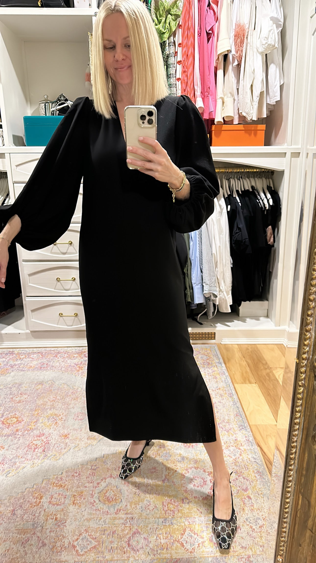 Crepe Midi Dress