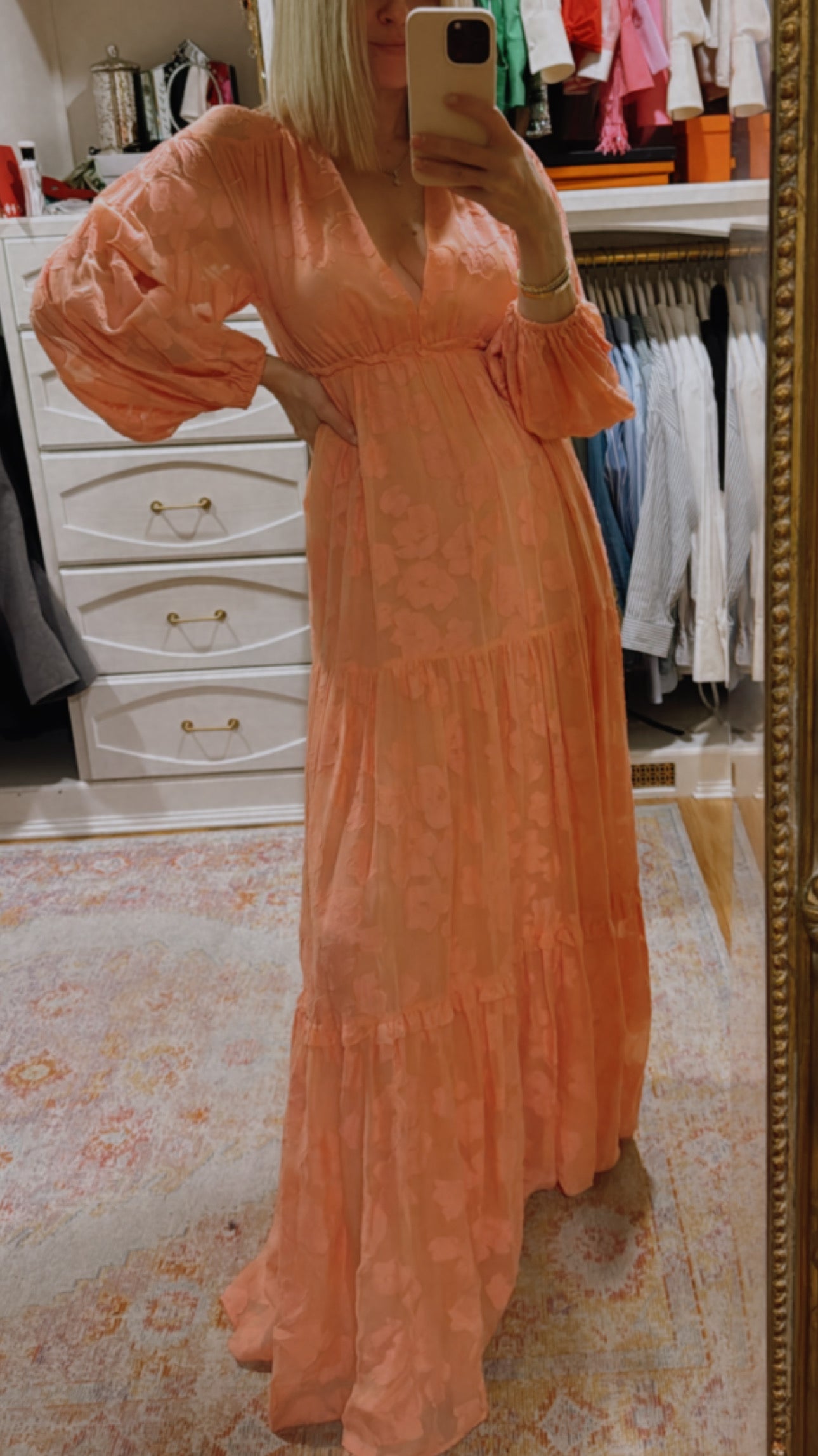 Ulla Johnson Rare Runway Margaux Fil Coupe Silk Maxi Dress