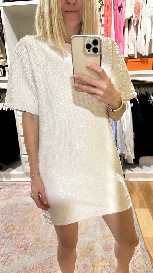 Sequins Tshirt dress