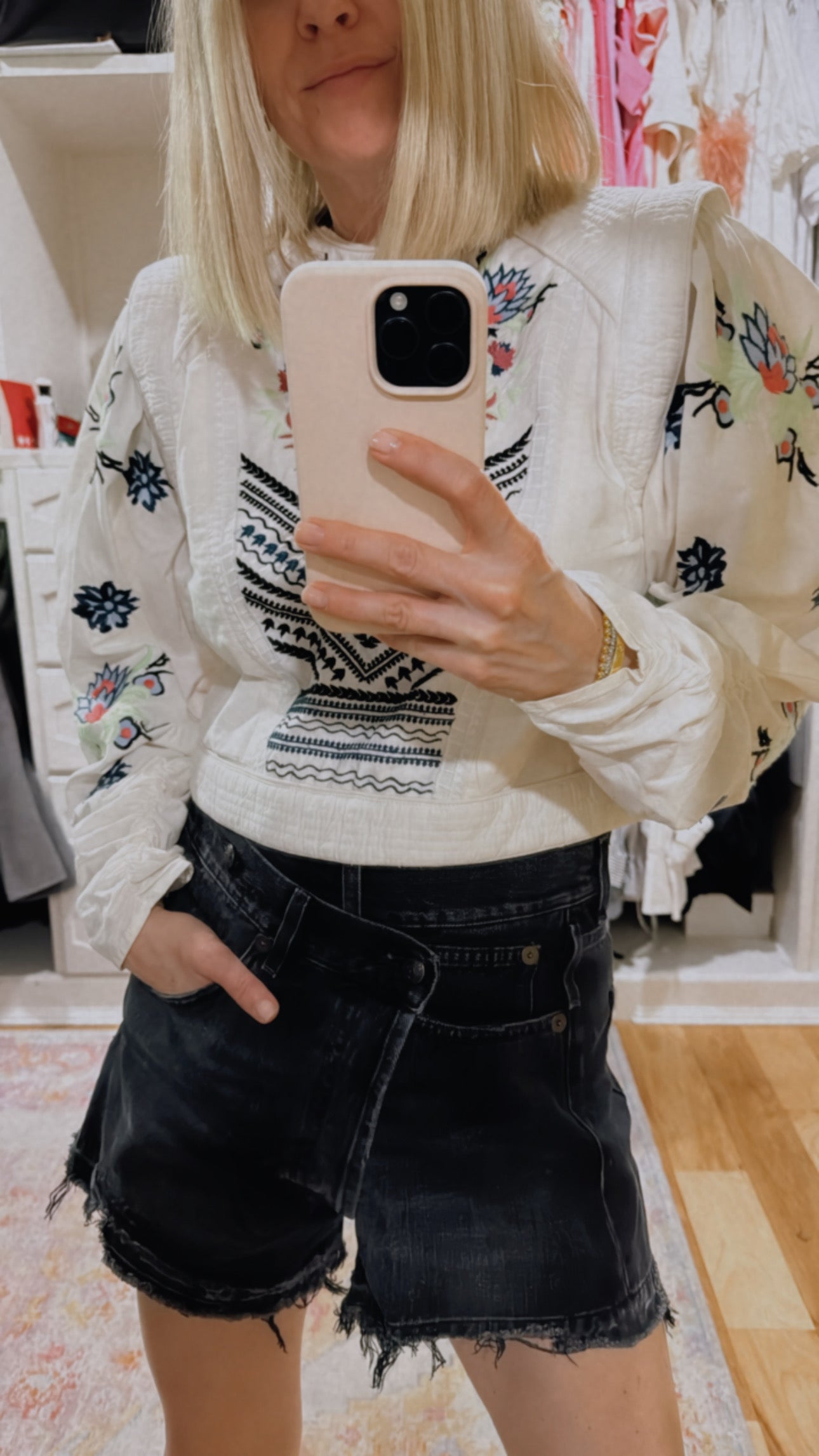 Maria Cher Embroidered Top