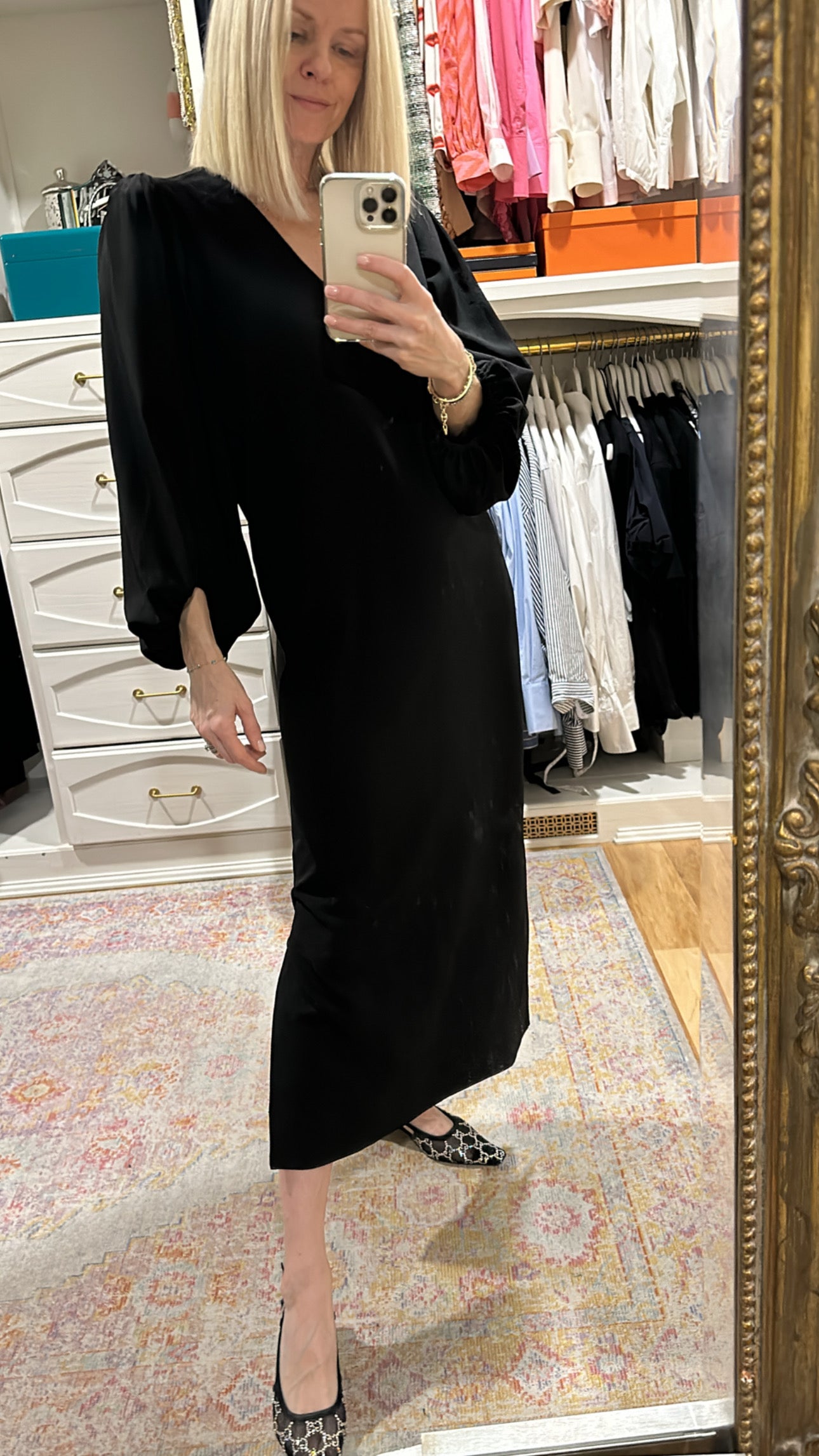 Crepe Midi Dress