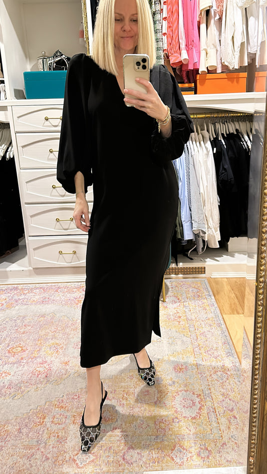 Crepe Midi Dress